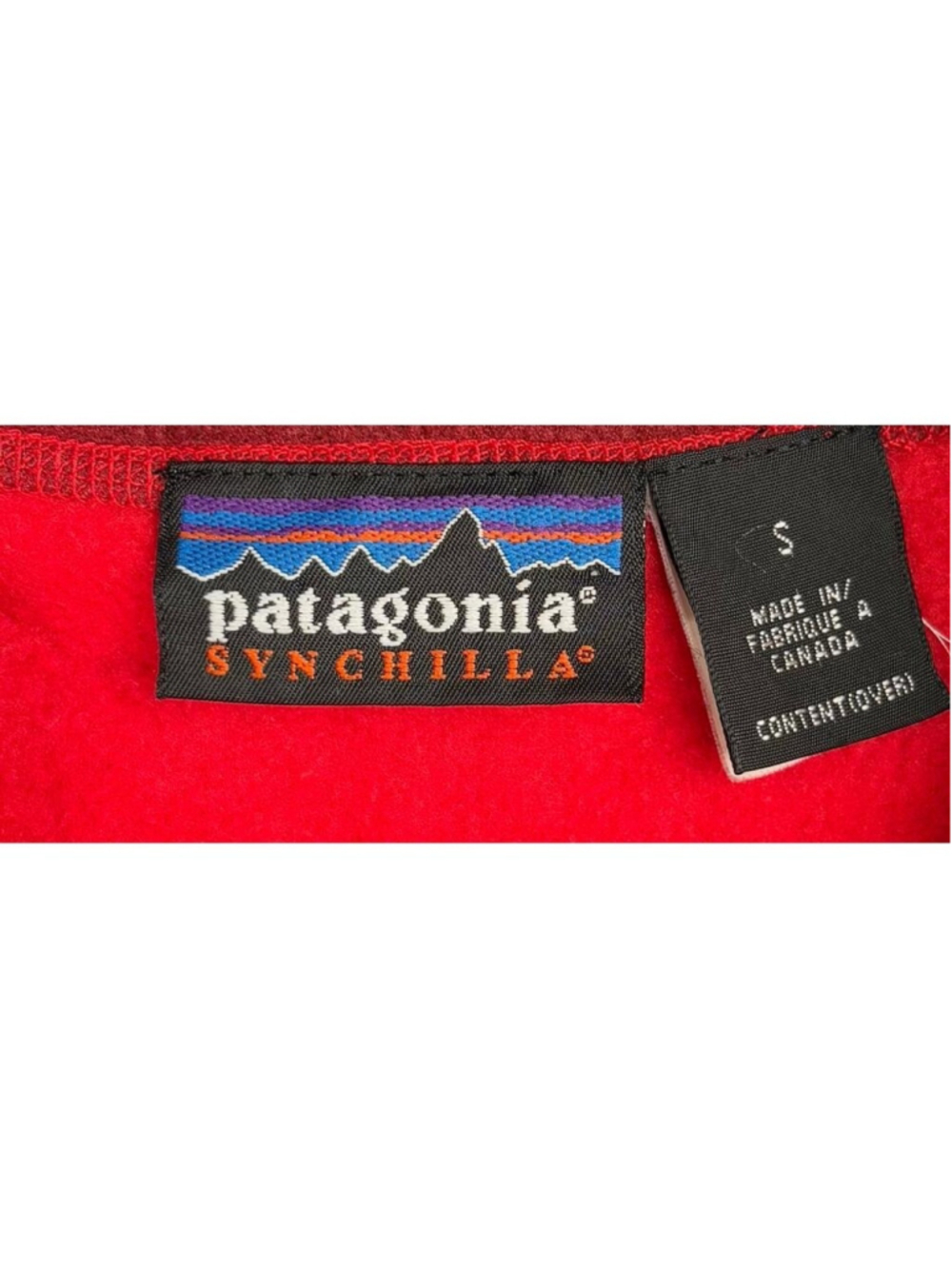 Patagonia Synchilla Fleece Vest Red Mens Small Full Zip Outdoor Gorpcore - Picture 4 of 5